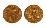Stamp of Coins » Gupta Gupta Empire, Samudragupta, c. 335-375, javelin, AV dinar, 7.55 g.