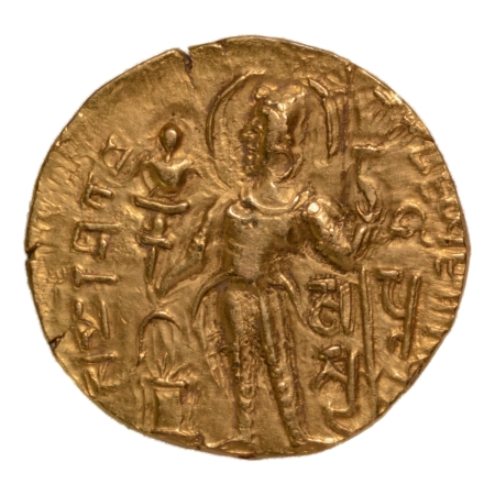 Gupta Empire, Samudragupta, c. 335-375, javelin, AV dinar, 7.74 g.