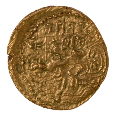 Gupta Empire, Samudragupta, c. 335-375, javelin, AV dinar, 7.74 g.