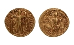 Stamp of Coins » Gupta Gupta Empire, Samudragupta, c. 335-375, javelin, AV dinar, 7.53 g.