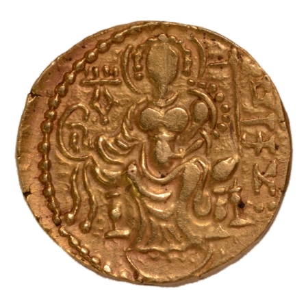 Gupta Empire, Samudragupta, c. 335-375, javelin, AV dinar, 7.71 g.