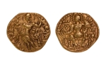 Stamp of Coins » Gupta Gupta Empire, Samudragupta, c. 335-375, javelin, AV dinar, 7.65 g.