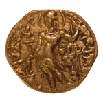 Stamp of Coins » Gupta Gupta Empire, Samudragupta, c. 335-375, javelin, AV dinar, 7.65 g.
