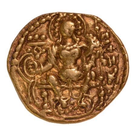 Gupta Empire, Samudragupta, c. 335-375, javelin, AV dinar, 7.65 g.
