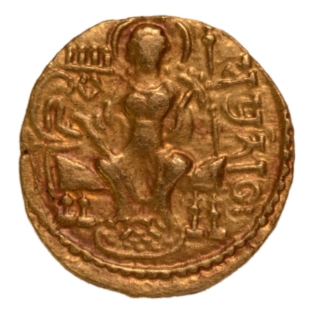 Gupta Empire, Samudragupta, c. 335-375, archer, AV dinar, 7.69 g.