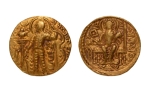 Stamp of Coins » Gupta Gupta Empire, Samudragupta, c. 335-375, archer, AV dinar, 7.64 g.