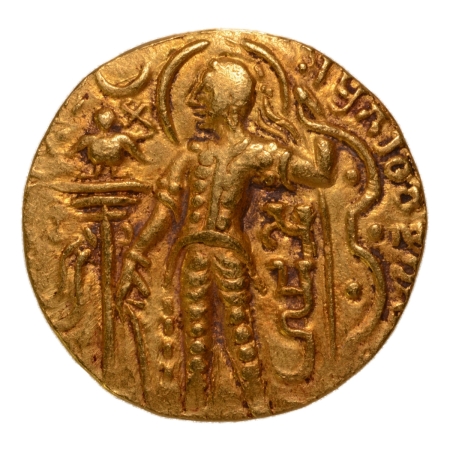 Gupta Empire, Samudragupta, c. 335-375, archer, AV dinar, 7.64 g.