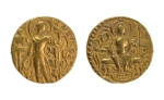 Stamp of Coins » Gupta Gupta Empire, Samudragupta, c. 335-375, archer, AV dinar, 7.55 g.