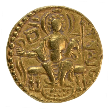 Gupta Empire, Samudragupta, c. 335-375, archer, AV dinar, 7.55 g.