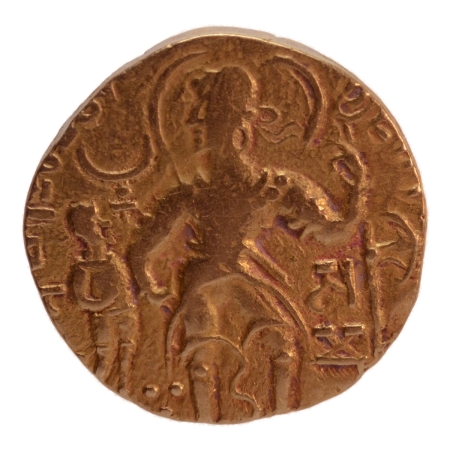 Gupta Empire, Samudragupta, c. 335-375, battle axe, AV dinar, 7.51 g.