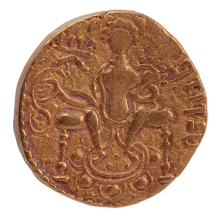 Gupta Empire, Samudragupta, c. 335-375, battle axe, AV dinar, 7.51 g.