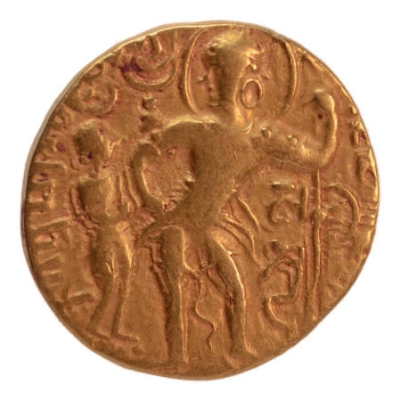 Gupta Empire, Samudragupta, c. 335-375, battle axe, AV dinar, 7.38 g.