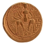 Stamp of Coins » Gupta Gupta Empire, Samudragupta, c. 335-375, battle axe, AV dinar, 7.38 g.