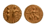 Stamp of Coins » Gupta Gupta Empire, Chandragupta I, c. 319-335, king and queen, AV dinar, 7.51 g.