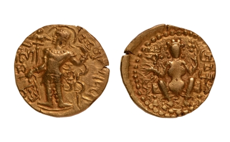 Stamp of Coins » Gupta Gupta Empire, Chandragupta II, c. 380-413, archer, AV dinar, 7.72 g.