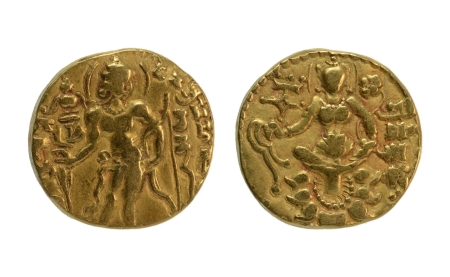 Stamp of Coins » Gupta Gupta Empire, Chandragupta II, c. 380-413, archer, AV dinar, 7.75 g.