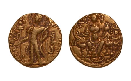 Stamp of Coins » Gupta Gupta Empire, Chandragupta II, c. 380-413, archer, AV dinar, 7.95 g.