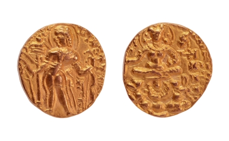 Stamp of Coins » Gupta Gupta Empire, Chandragupta II, c. 380-413 (or Skandagupta), archer, AV dinar, 9.83 g.