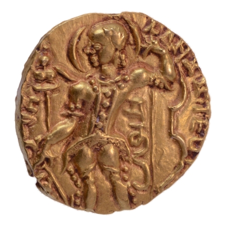 Gupta Empire, Chandragupta II, c. 380-413, archer, AV dinar, 7.93 g.