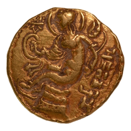 Gupta Empire, Chandragupta II, c. 380-413, horseman, AV dinar, 7.74 g.