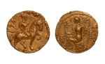 Stamp of Coins » Gupta Gupta Empire, Chandragupta II, c. 380-413, horseman, AV dinar, 7.78 g.