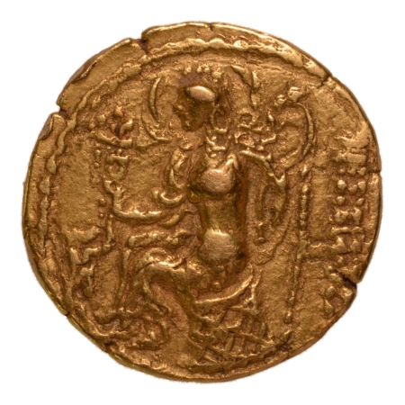 Gupta Empire, Chandragupta II, c. 380-413, horseman, AV dinar, 7.78 g.