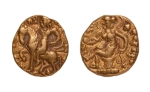 Stamp of Coins » Gupta Gupta Empire, Chandragupta II, c. 380-413, horseman, AV dinar, 7.92 g.