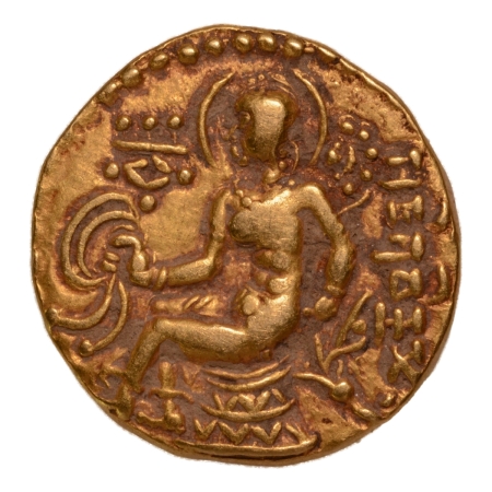 Gupta Empire, Chandragupta II, c. 380-413, horseman, AV dinar, 7.76 g.