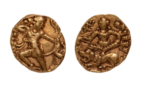 Stamp of Coins » Gupta Gupta Empire, Chandragupta II, c. 380-413, lion slayer, AV dinar, 7.81 g.