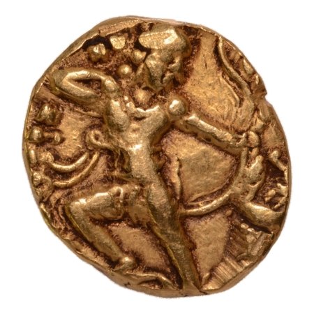 Gupta Empire, Chandragupta II, c. 380-413, lion slayer, AV dinar, 7.81 g.