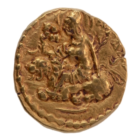 Gupta Empire, Chandragupta II, c. 380-413, lion slayer, AV dinar, 7.84 g.