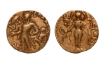 Stamp of Coins » Gupta Gupta Empire, Chandragupta II, c. 380-413, chhatra, AV dinar, 7.83 g.