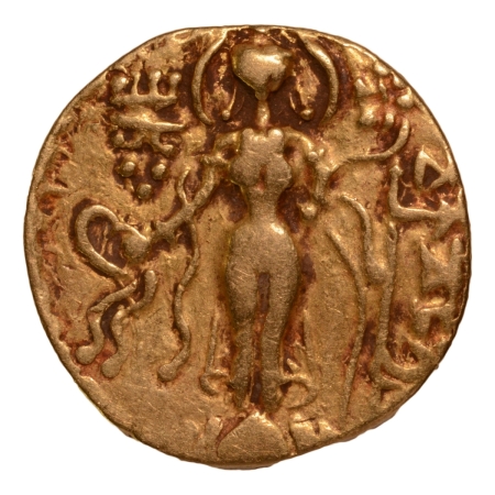 Gupta Empire, Chandragupta II, c. 380-413, chhatra, AV dinar, 7.83 g.