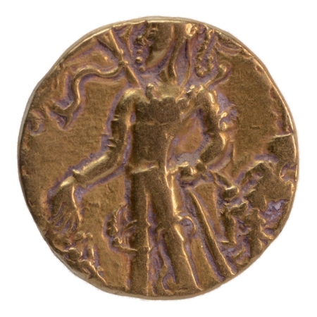 Gupta Empire, Chandragupta II, c. 380-413, chhatra, AV dinar, 7.88 g.