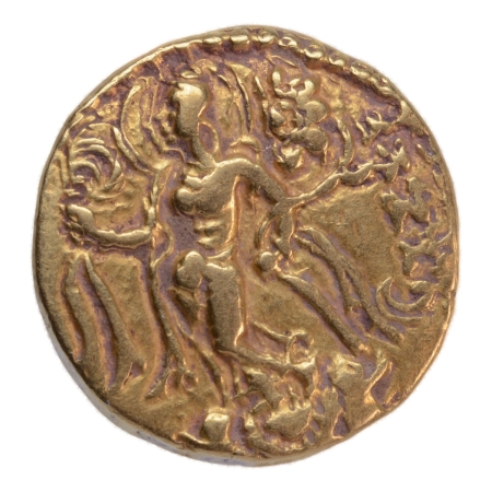 Gupta Empire, Chandragupta II, c. 380-413, chhatra, AV dinar, 7.88 g.