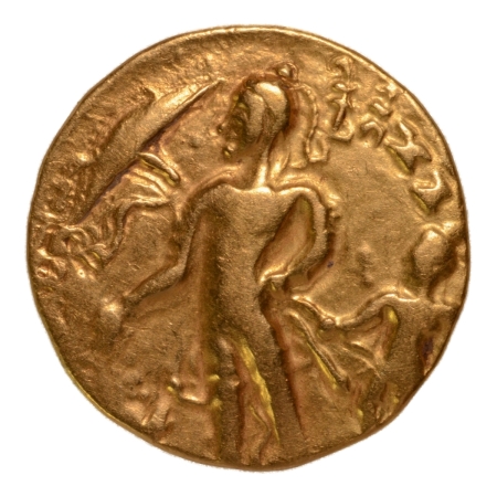 Gupta Empire, Chandragupta II, c. 380-413, chhatra, AV dinar, 7.78 g.