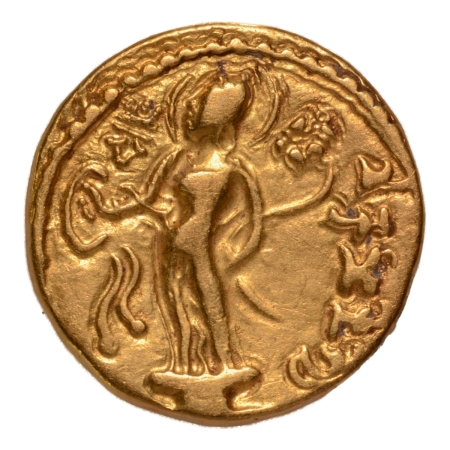 Gupta Empire, Chandragupta II, c. 380-413, chhatra, AV dinar, 7.78 g.