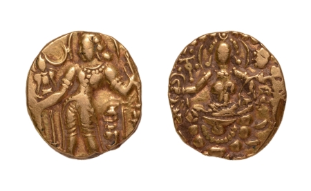 Stamp of Coins » Gupta Gupta Empire, Chandragupta II, c. 380-413, archer and Garuda, AV dinar, 8.50 g.