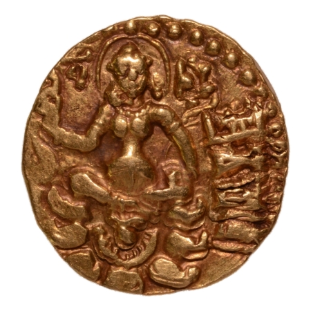 Gupta Empire, Kumaragupta, c. 415-455, archer, AV dinar, 8.21 g.