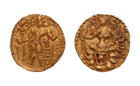 Stamp of Coins » Gupta Gupta Empire, Kumaragupta II, c. 473-476, archer, AV dinar, 9.20 g.
