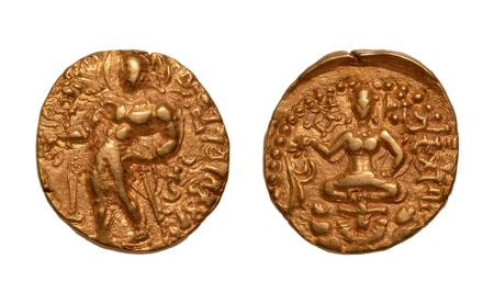 Stamp of Coins » Gupta Gupta Empire, Kumaragupta, c. 415-455, swordsman, AV dinar, 8.06 g.