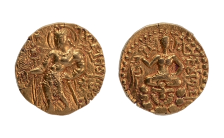 Stamp of Coins » Gupta Gupta Empire, Kumaragupta, c. 415-455, swordsman, AV dinar, 8.15 g.