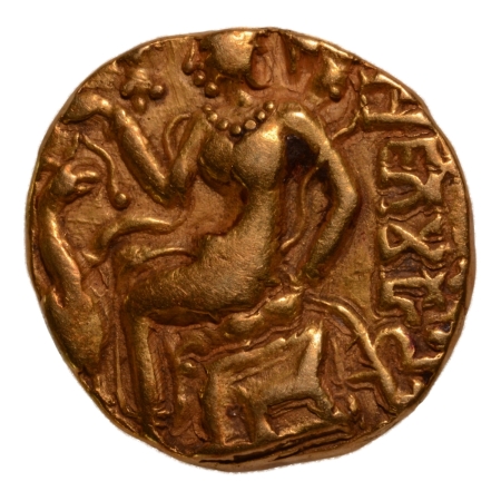 Gupta Empire, Kumaragupta, c. 415-455, horseman, AV dinar, 8.13 g.
