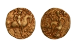 Stamp of Coins » Gupta Gupta Empire, Kumaragupta, c. 415-455, horseman, AV dinar, 8.07 g.