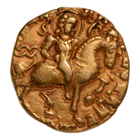 Gupta Empire, Kumaragupta, c. 415-455, horseman, AV dinar, 8.07 g.