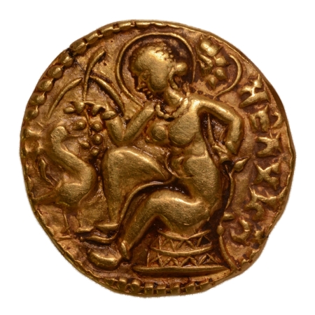 Gupta Empire, Kumaragupta, c. 415-455, horseman, AV dinar, 8.13 g.
