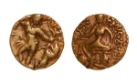 Stamp of Coins » Gupta Gupta Empire, Kumaragupta, c. 415-455, lion slayer, AV dinar, 7.97 g.