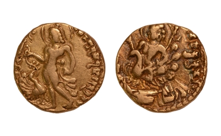 Stamp of Coins » Gupta Gupta Empire, Kumaragupta, c. 415-455, kartikeya, AV dinar, 8.07 g.