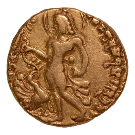 Gupta Empire, Kumaragupta, c. 415-455, kartikeya, AV dinar, 8.07 g.