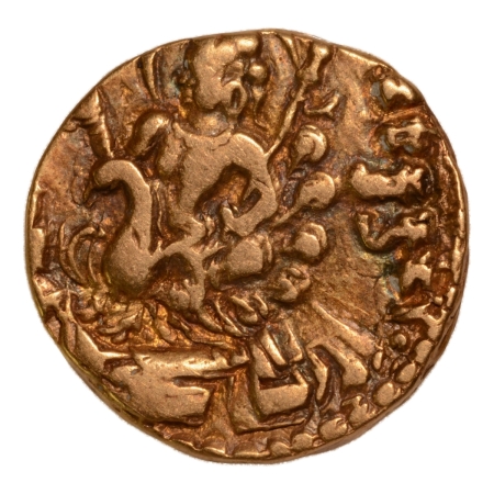 Gupta Empire, Kumaragupta, c. 415-455, kartikeya, AV dinar, 8.07 g.